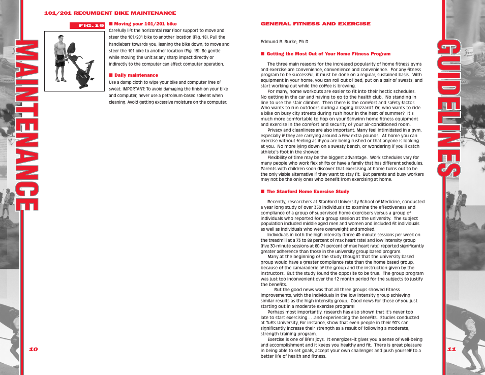 Maintenance | Schwinn 101/201 User Manual | Page 6 / 12