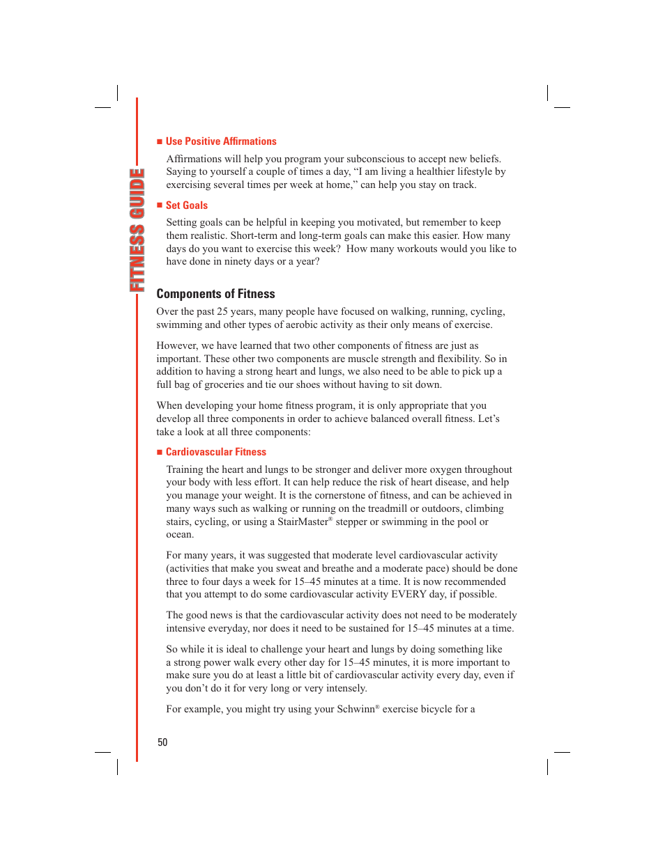 Schwinn 438 User Manual | Page 52 / 62