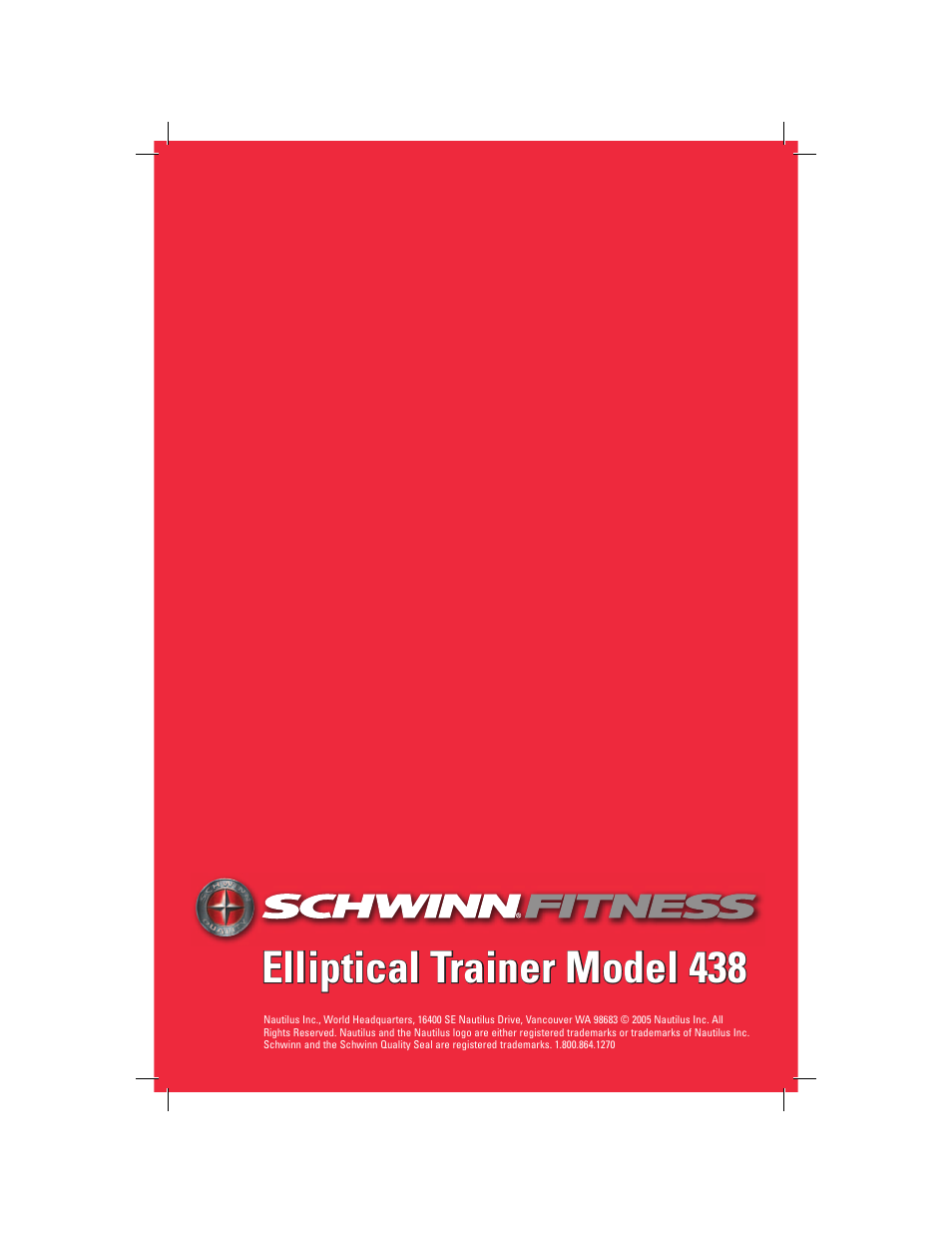 Schwinn 438 User Manual | Page 62 / 62