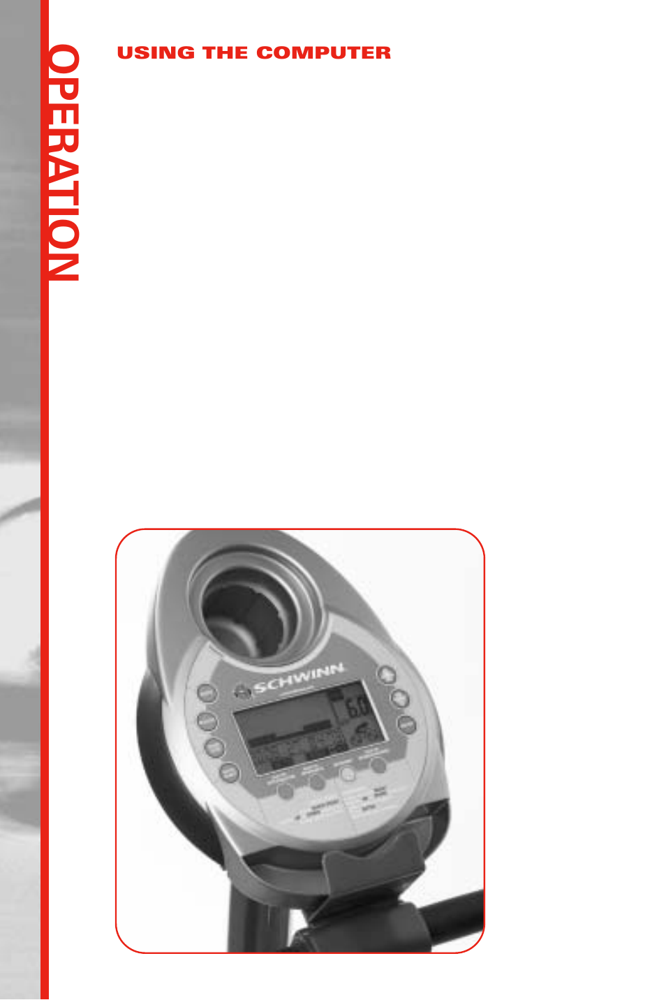 Opera tion | Schwinn 112212 User Manual | Page 10 / 34