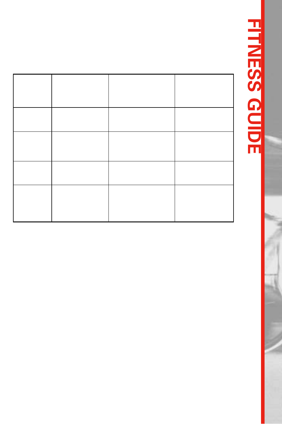 Fitness guide | Schwinn 112212 User Manual | Page 29 / 34