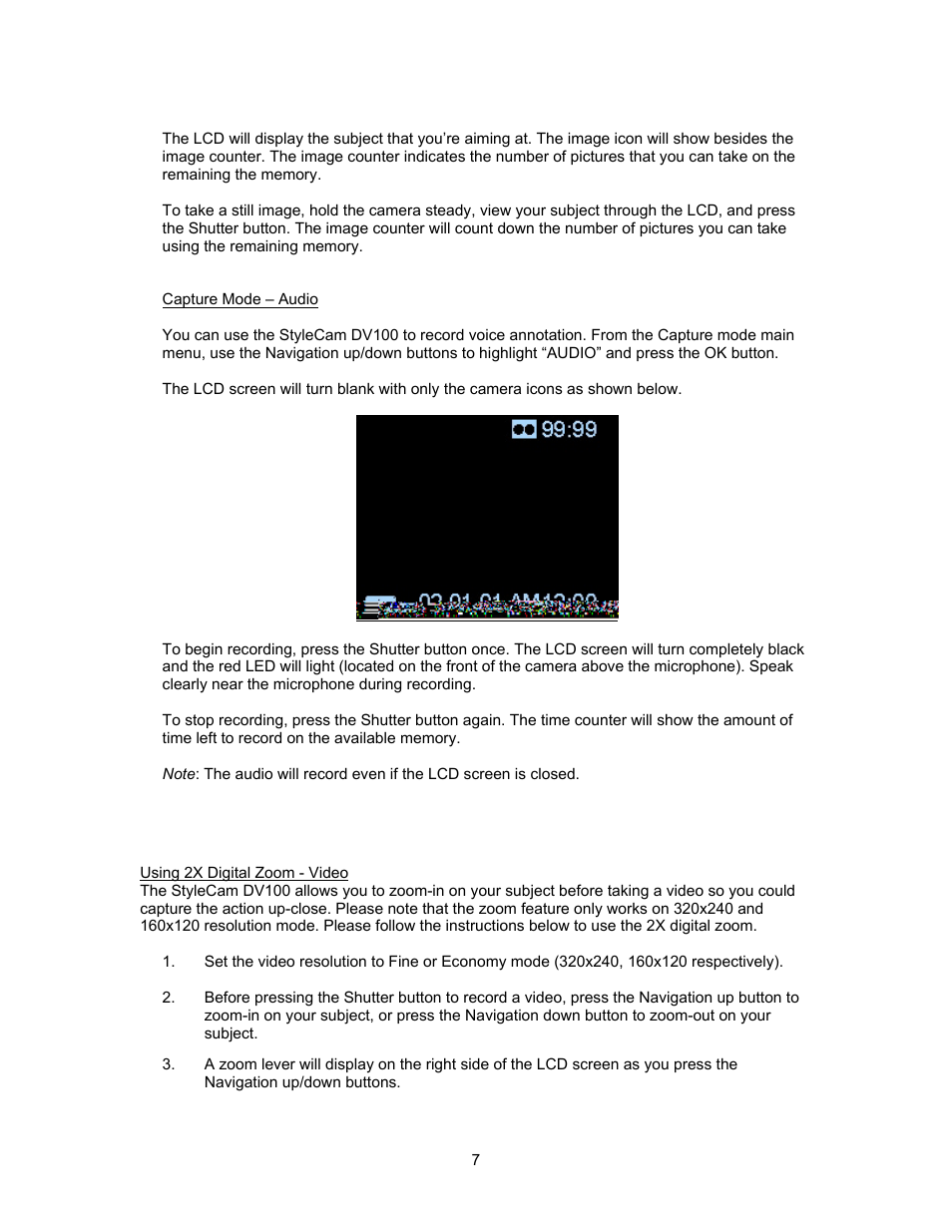 SiPix StyleCam DV100 User Manual | Page 10 / 35