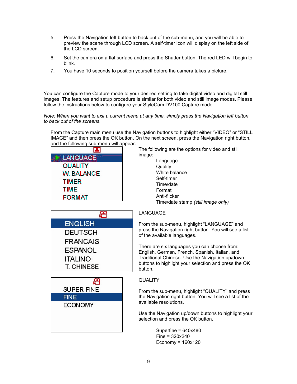 SiPix StyleCam DV100 User Manual | Page 12 / 35