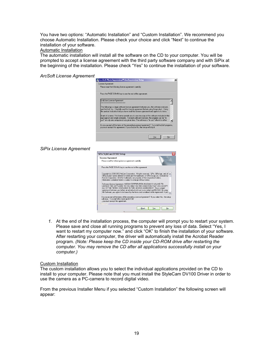 SiPix StyleCam DV100 User Manual | Page 22 / 35