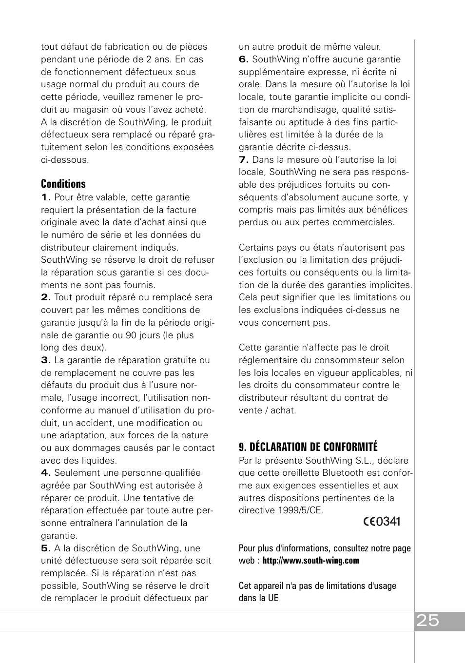 Southwing SH305 User Manual | Page 25 / 60