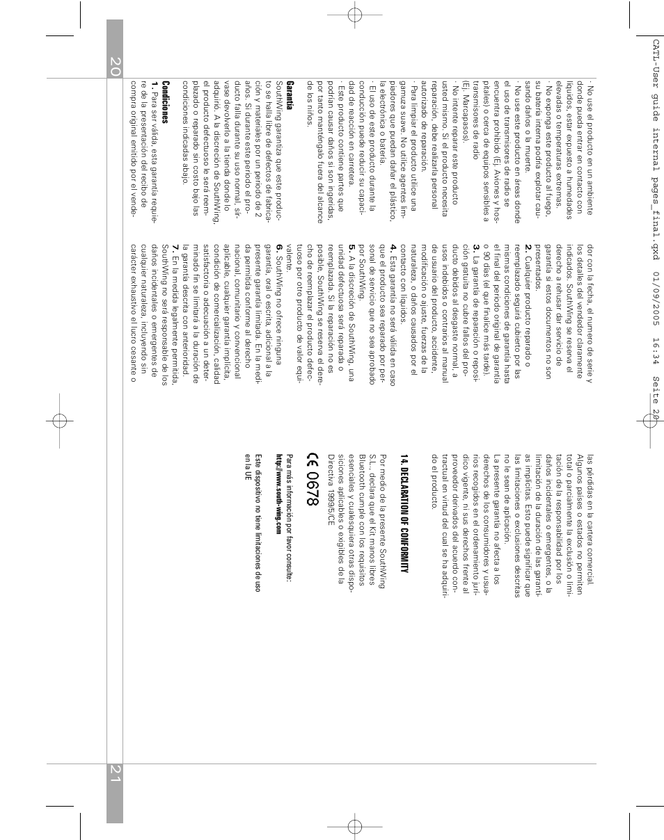 Southwing SC705 User Manual | Page 11 / 37