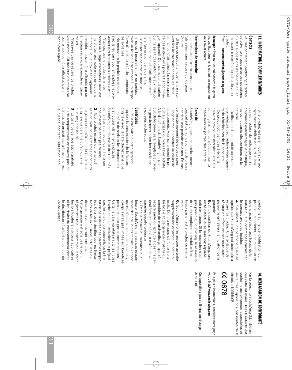 Southwing SC705 User Manual | Page 16 / 37