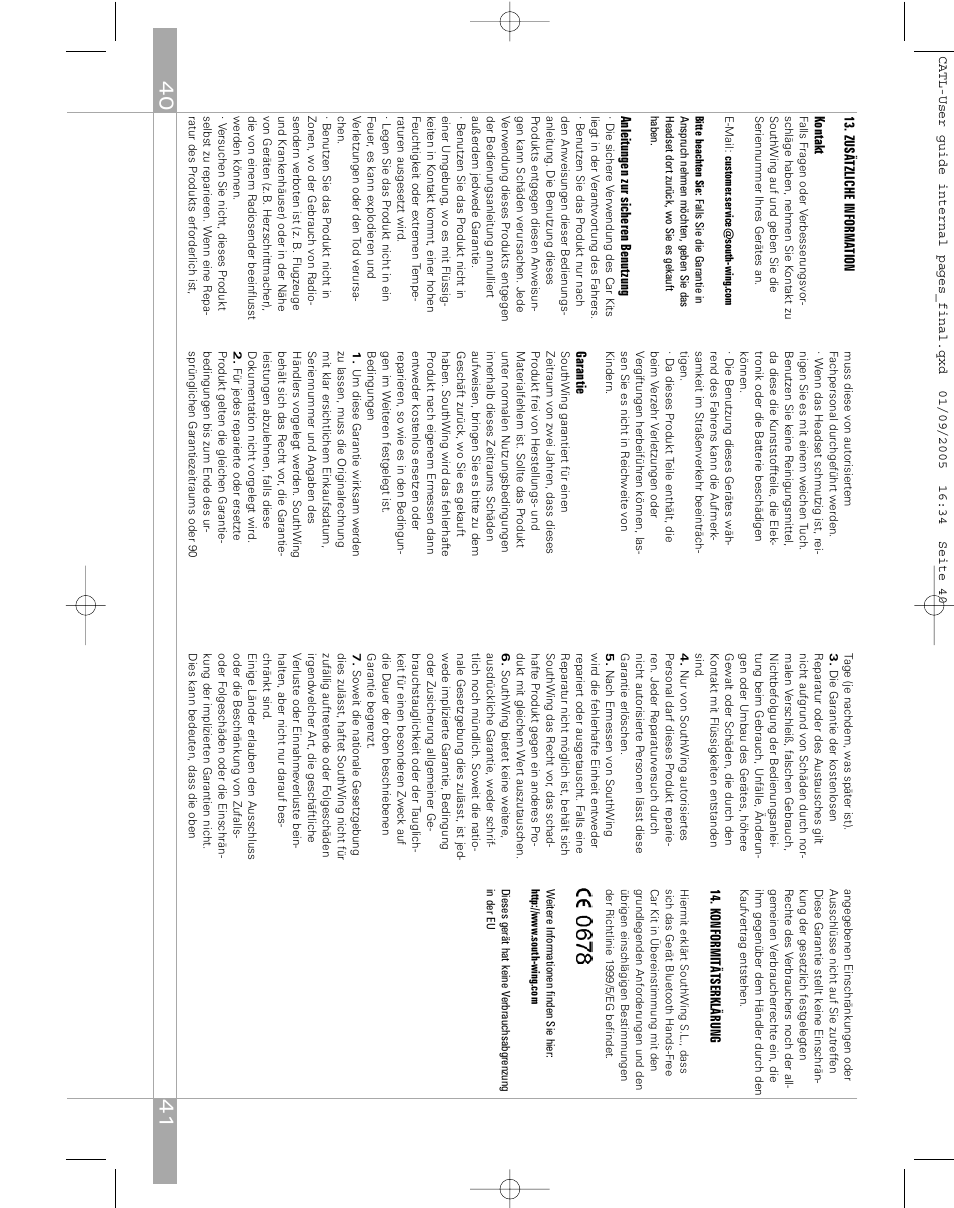 Southwing SC705 User Manual | Page 21 / 37