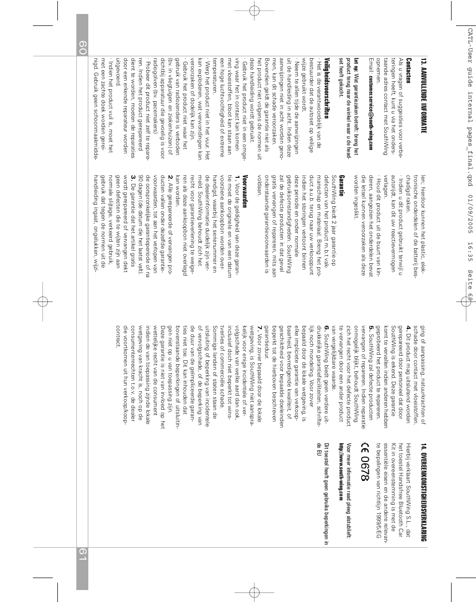 Southwing SC705 User Manual | Page 31 / 37