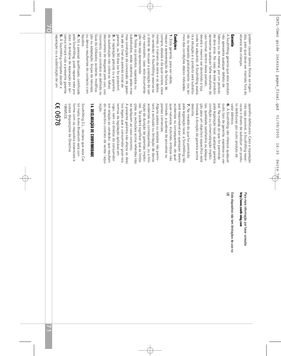 Southwing SC705 User Manual | Page 36 / 37