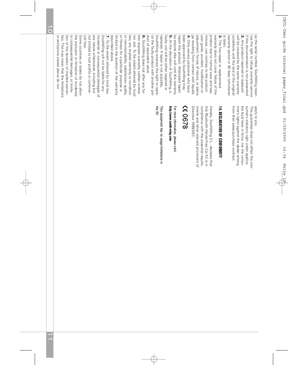 Southwing SC705 User Manual | Page 6 / 37