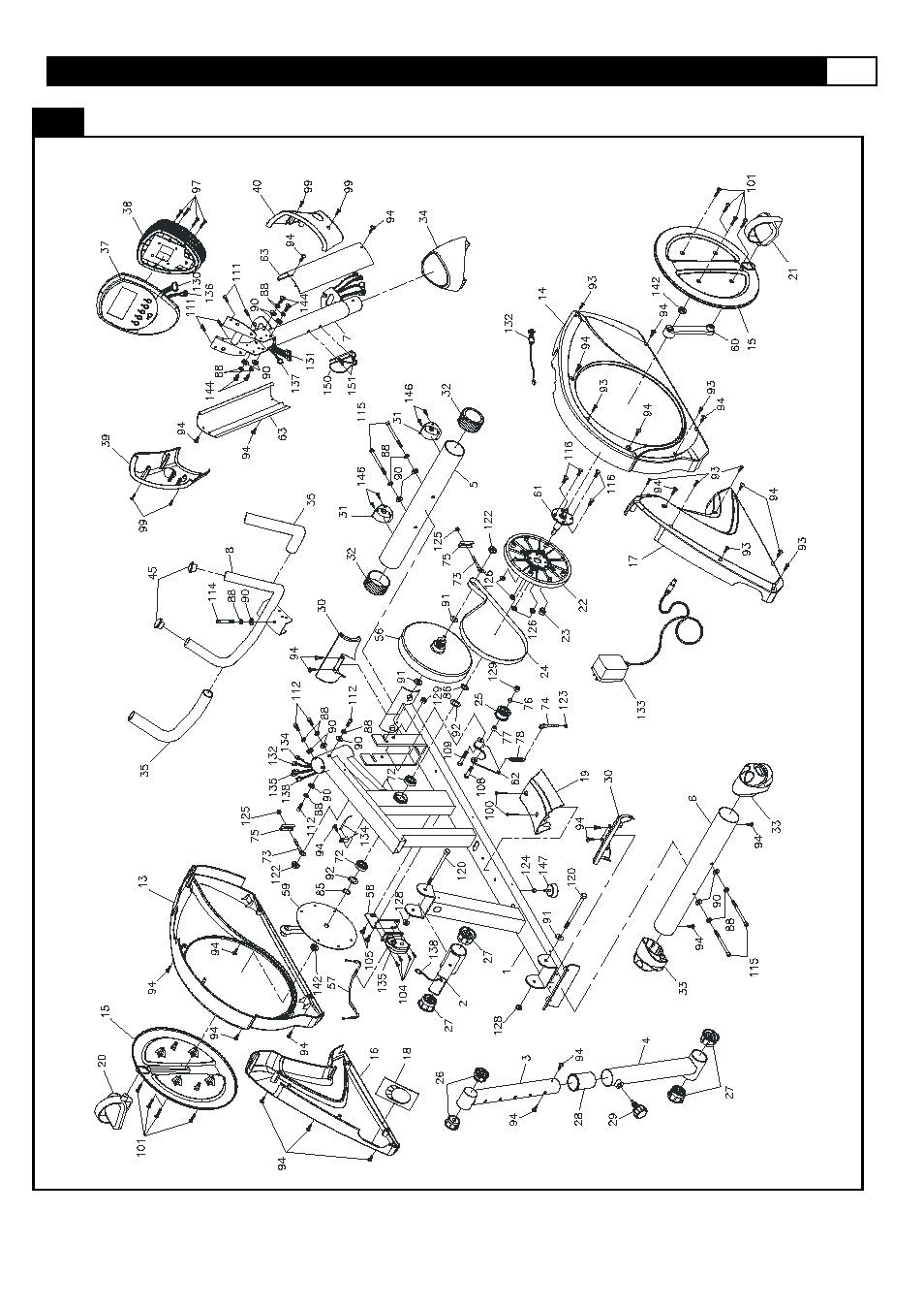 Parts diagram | Smooth Fitness V390 User Manual | Page 13 / 58