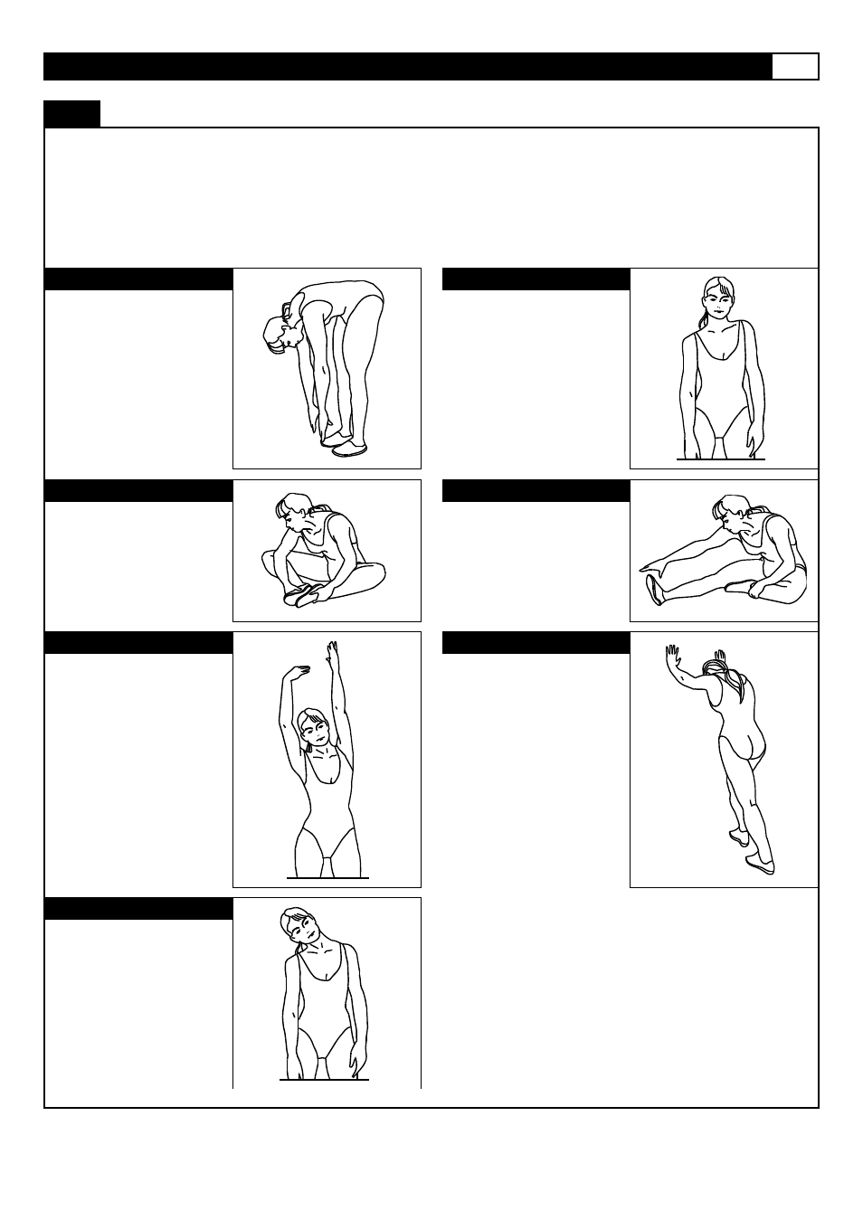 Stretching routine | Smooth Fitness V390 User Manual | Page 31 / 58