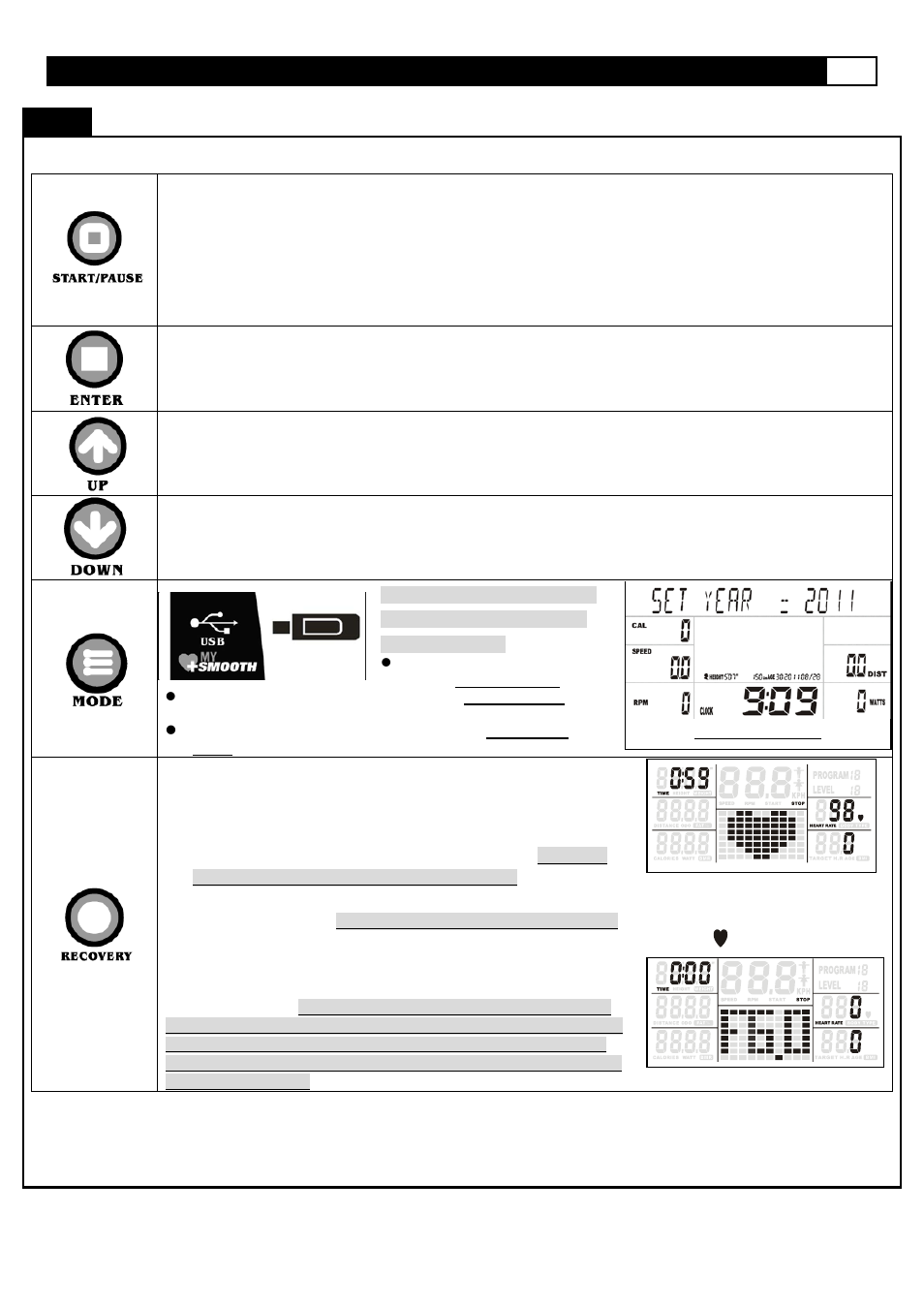 Computer operation | Smooth Fitness V390 User Manual | Page 35 / 58