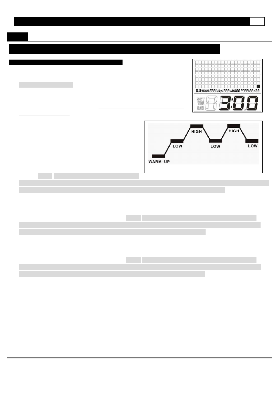 Computer operation, H.r.c. i, Onsole | Nstructions, Nterval, Rogram (p14) | Smooth Fitness V390 User Manual | Page 55 / 58