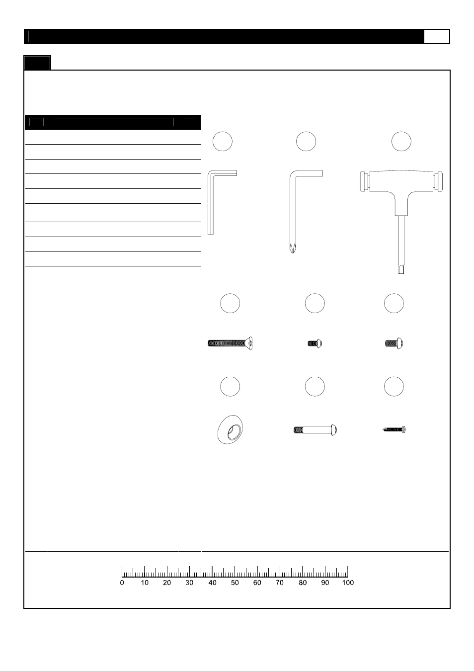 Supplied hardware, Millimeters, Ca b | Smooth Fitness 7.6HR PRO User Manual | Page 5 / 34
