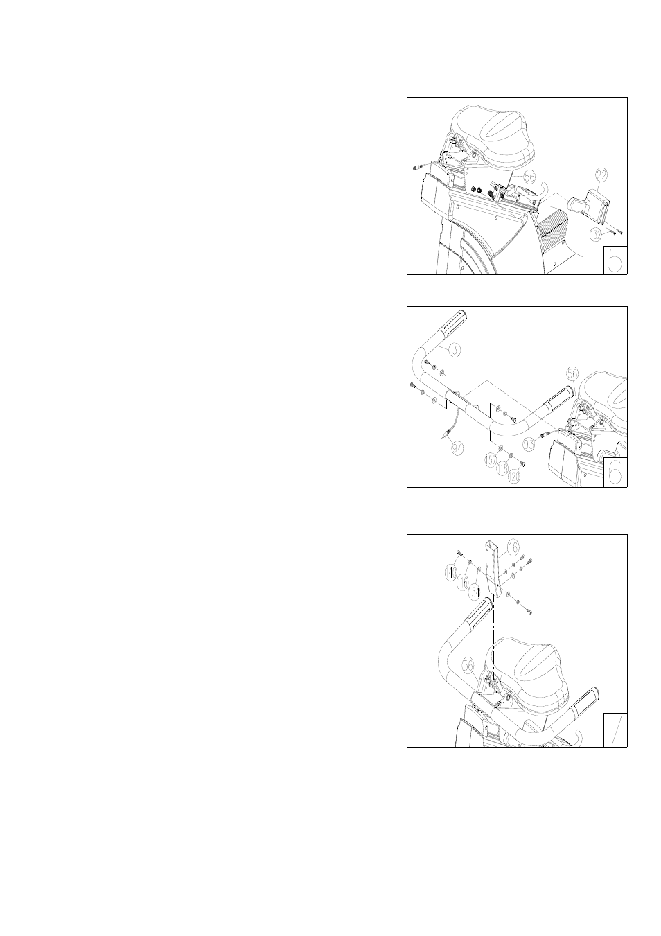 Step 5 - install right seat frame cover, Step 6 - install right seat frame cover, Step 7 – install back support tube | Smooth Fitness SB4 User Manual | Page 6 / 23