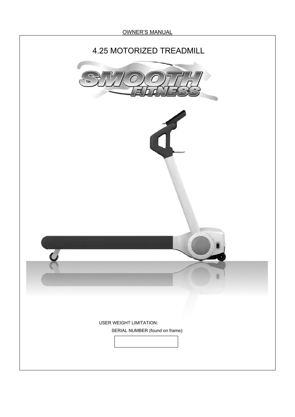 Smooth Fitness 4.25 User Manual | 29 pages