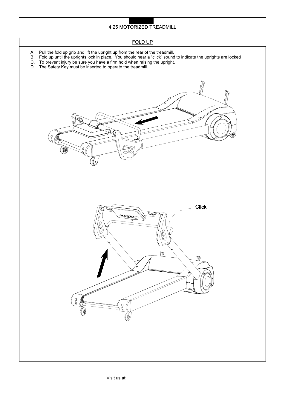Fold up | Smooth Fitness 4.25 User Manual | Page 14 / 29