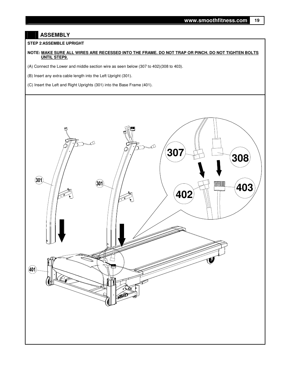 Smooth Fitness 9.35HR User Manual | Page 19 / 38