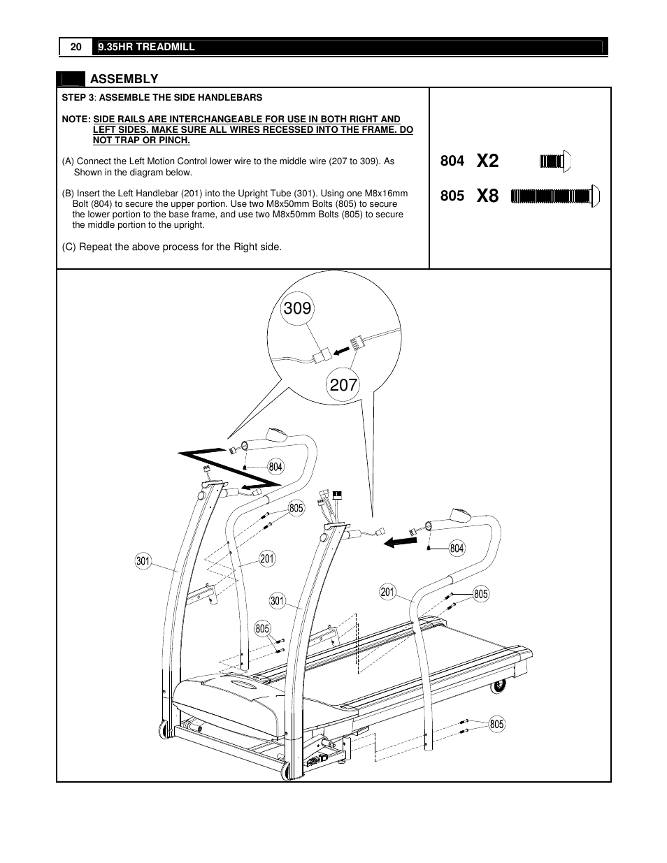 Smooth Fitness 9.35HR User Manual | Page 20 / 38