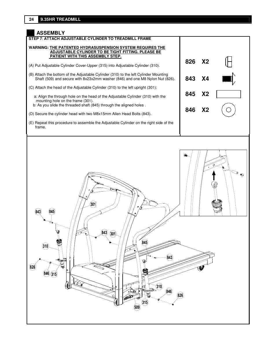 Smooth Fitness 9.35HR User Manual | Page 24 / 38