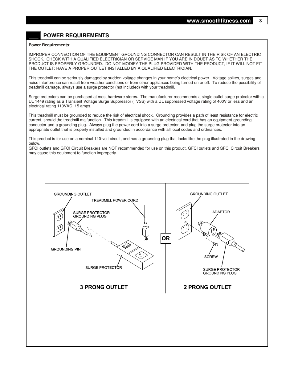 Smooth Fitness 9.35HR User Manual | Page 3 / 38