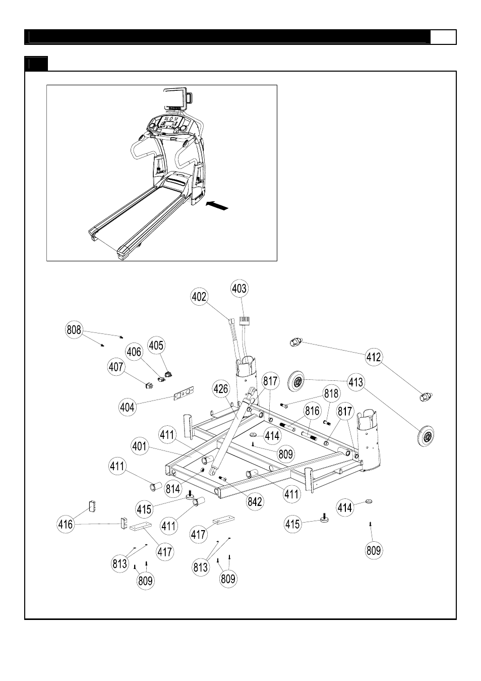 Parts diagram | Smooth Fitness 9.45TV User Manual | Page 15 / 42