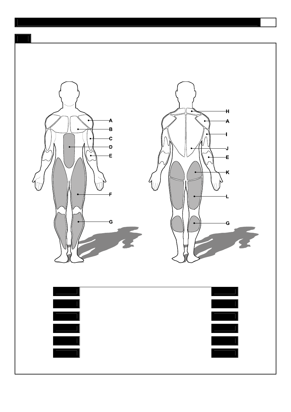 Muscle chart, Muscle groups | Smooth Fitness 9.45TV User Manual | Page 39 / 42