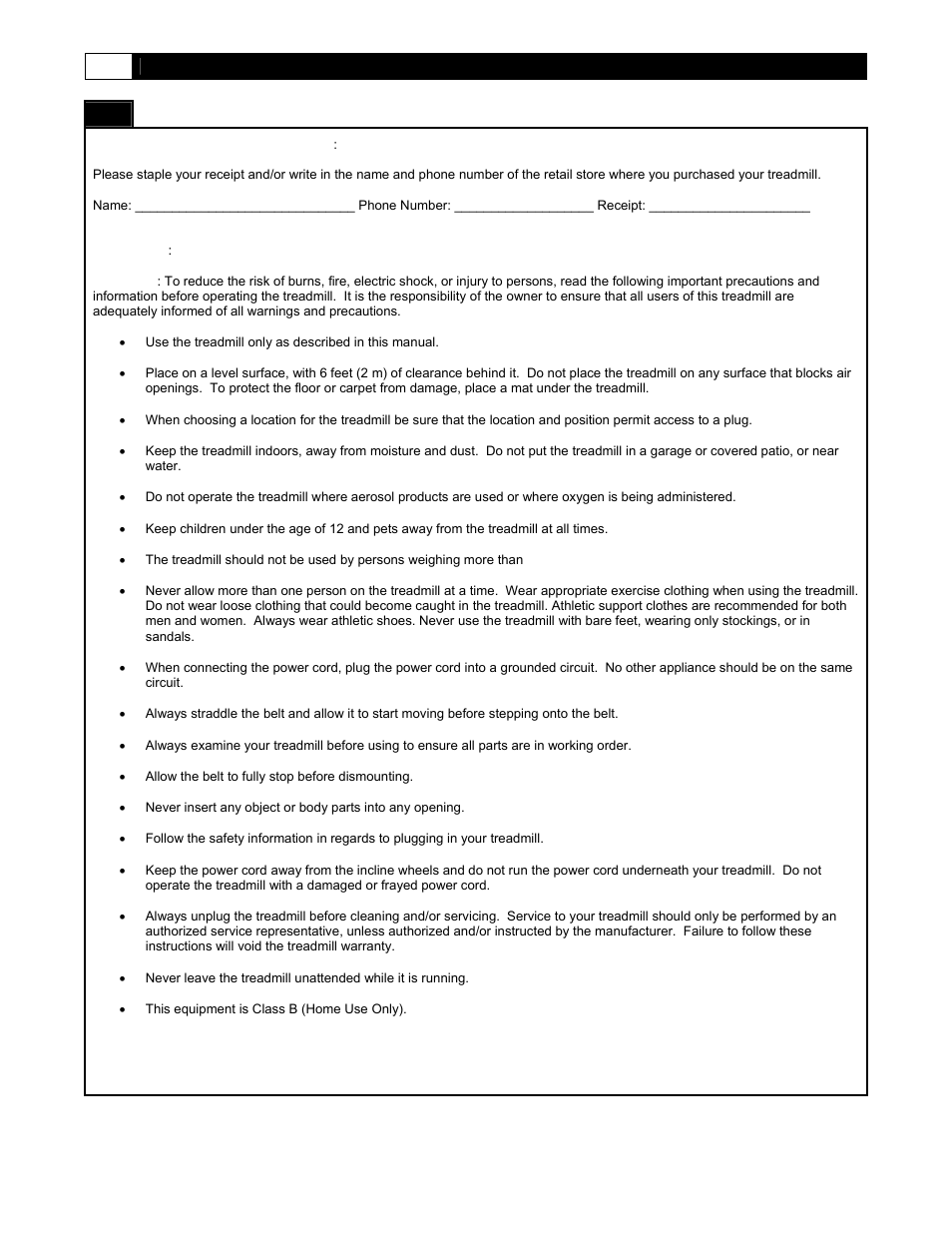 Precautions | Smooth Fitness Smooth EVO FX25 User Manual | Page 2 / 38