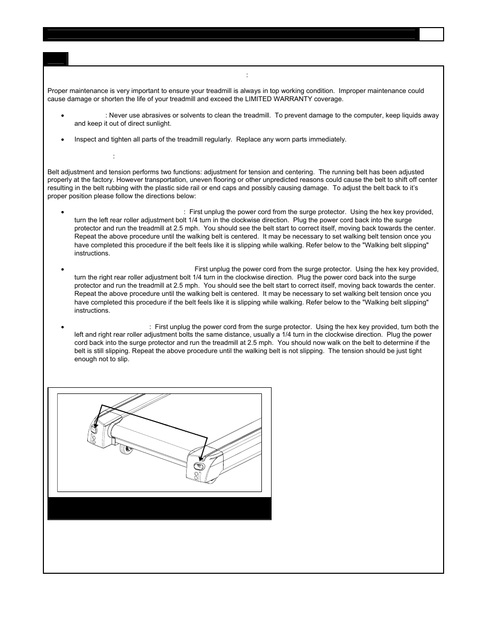 Maintainence | Smooth Fitness Smooth EVO FX25 User Manual | Page 31 / 38