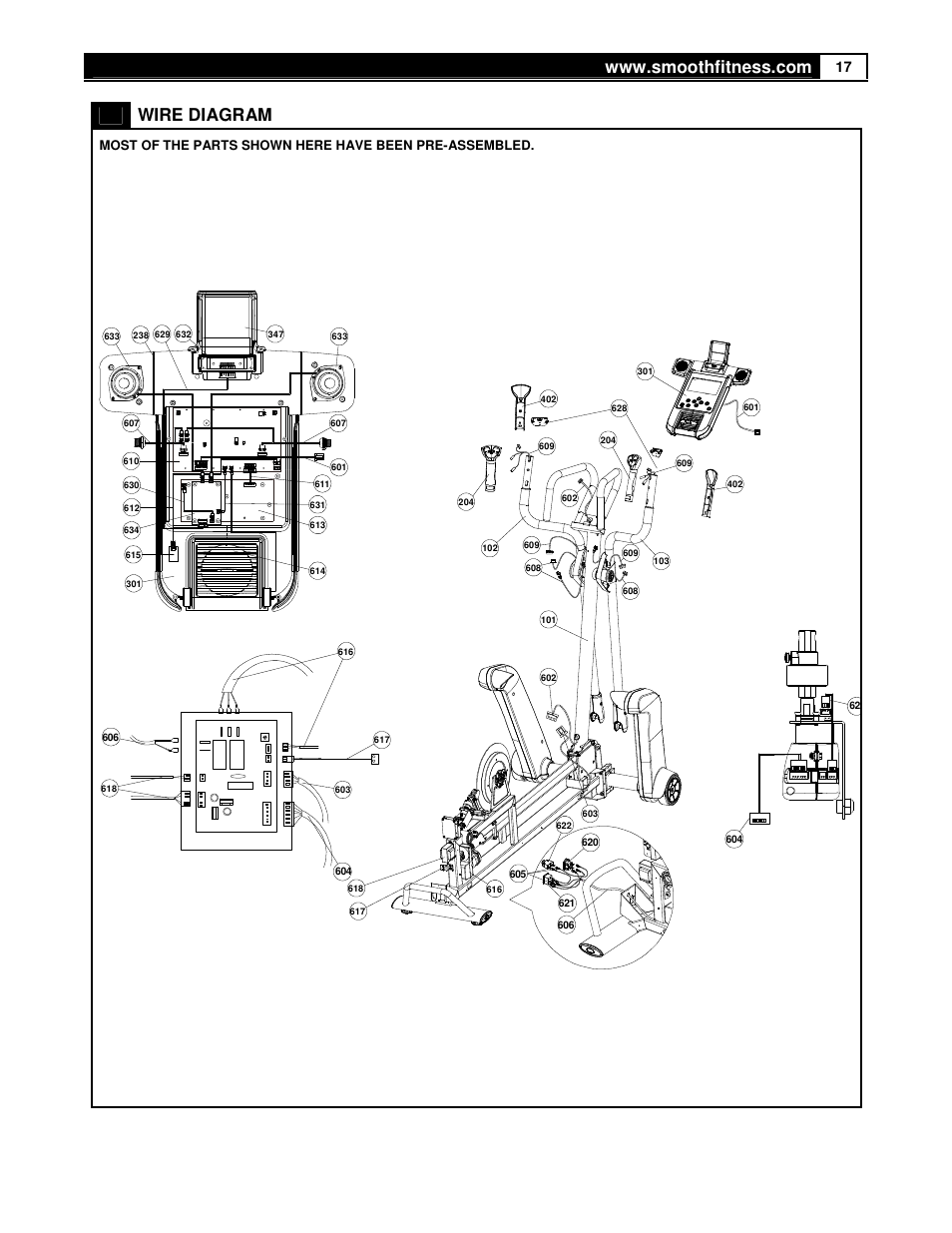 Wire diagram | Smooth Fitness DMT X2 User Manual | Page 17 / 45