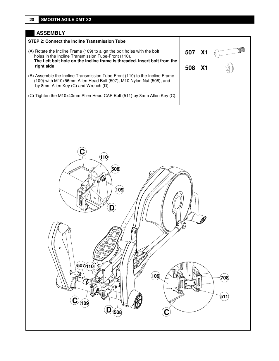 Smooth Fitness DMT X2 User Manual | Page 20 / 45