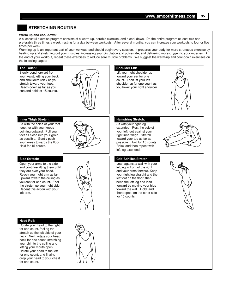 Smooth Fitness DMT X2 User Manual | Page 35 / 45