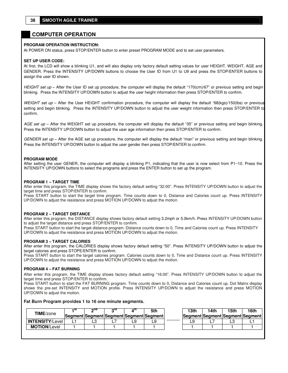 Smooth Fitness DMT X2 User Manual | Page 38 / 45