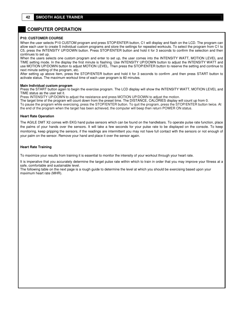 Smooth Fitness DMT X2 User Manual | Page 42 / 45