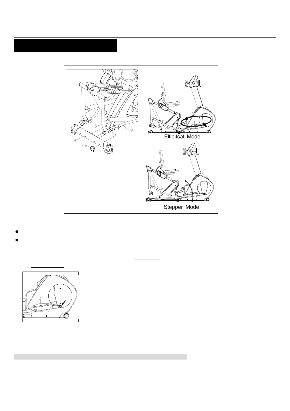 How to change the wlliptical bike motion, Peration, Nstructions | Smooth Fitness V2300 User Manual | Page 16 / 29