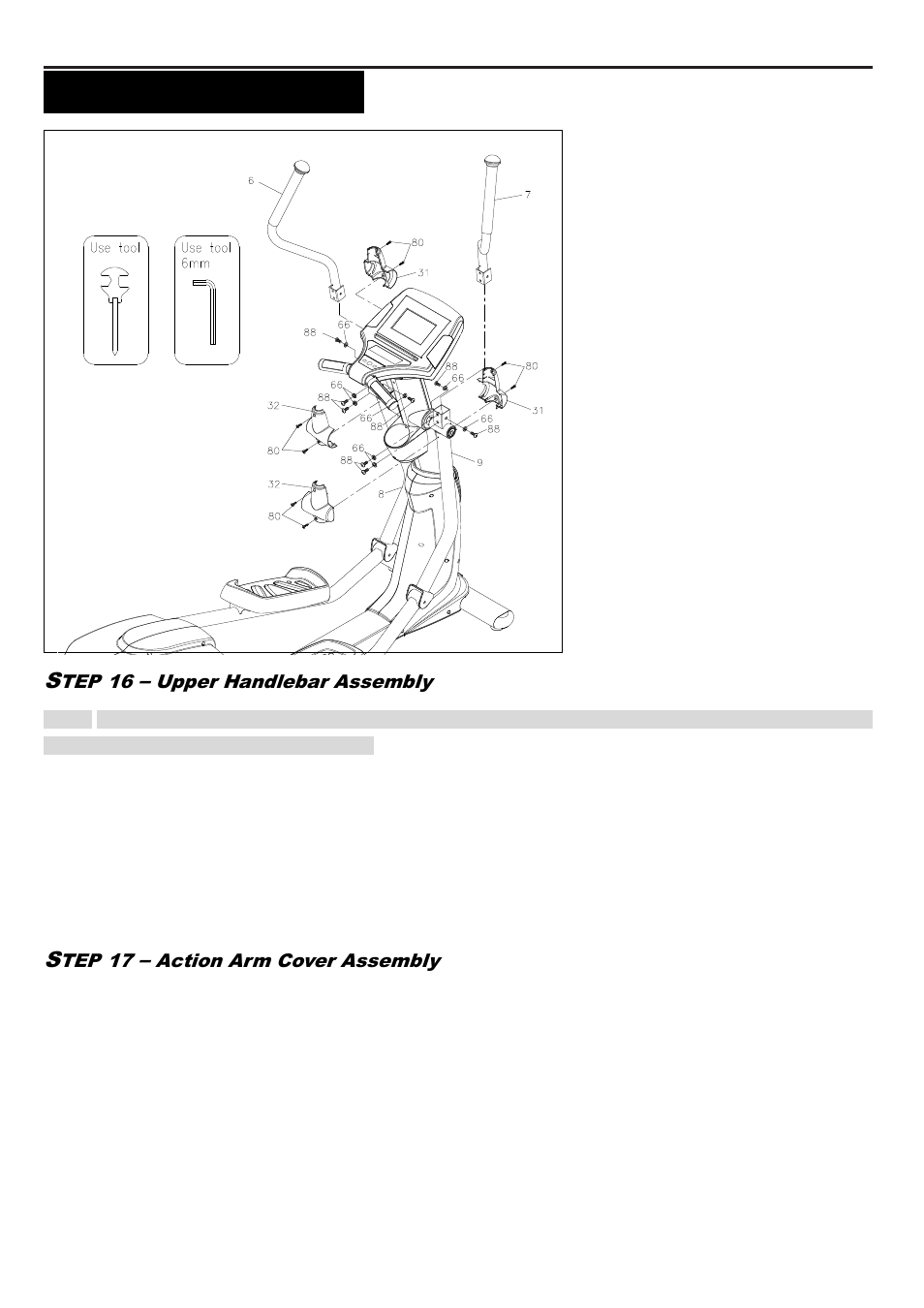 Ssembly, Nstructions | Smooth Fitness ELLIPTICAL TRAINER CE-8.0LC User Manual | Page 11 / 37