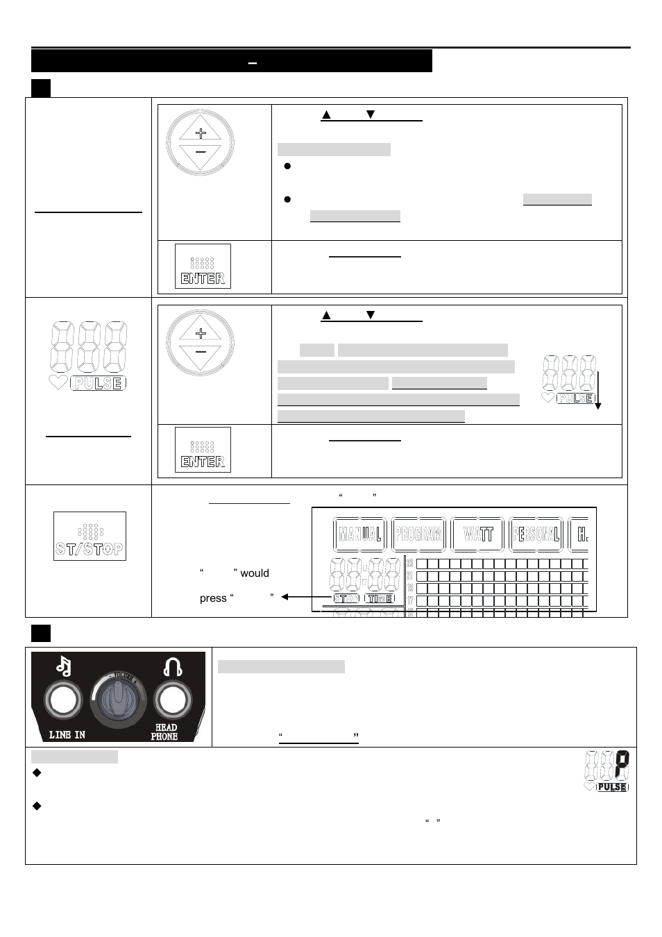 Onsole, Nstructions, Andom | Rogram, 2 ” instruction | Smooth Fitness ELLIPTICAL TRAINER CE-8.0LC User Manual | Page 30 / 37