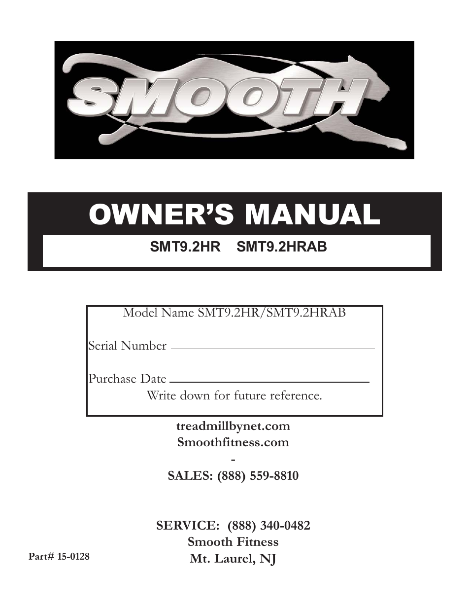 Smooth Fitness SMT9.2HRAB User Manual | 20 pages