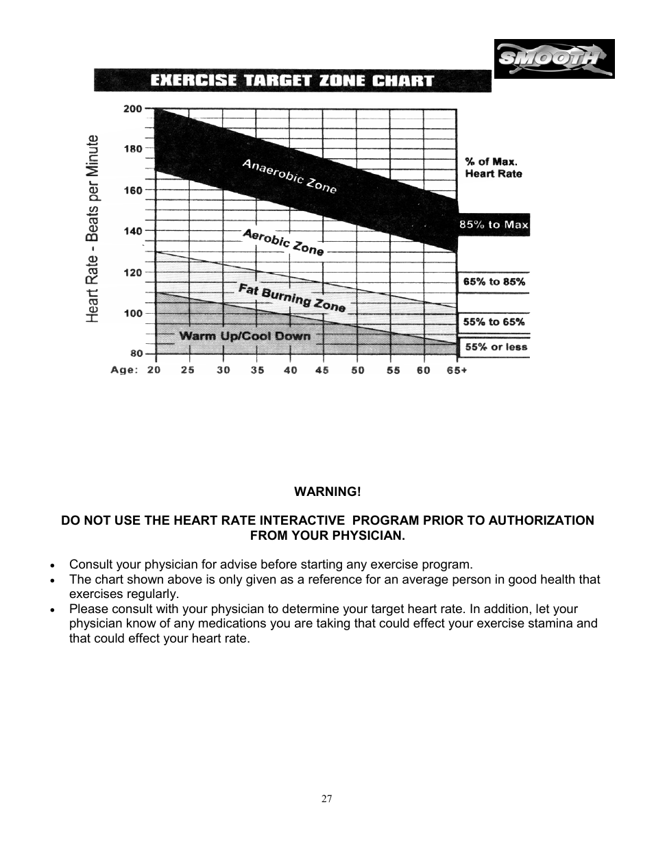 Smooth Fitness SM9.3ST User Manual | Page 27 / 31