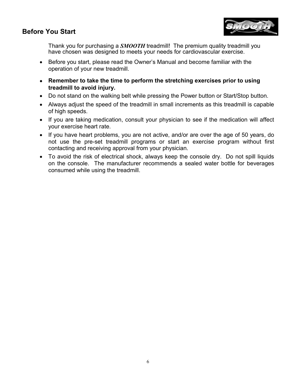 Smooth Fitness SM9.3ST User Manual | Page 6 / 31