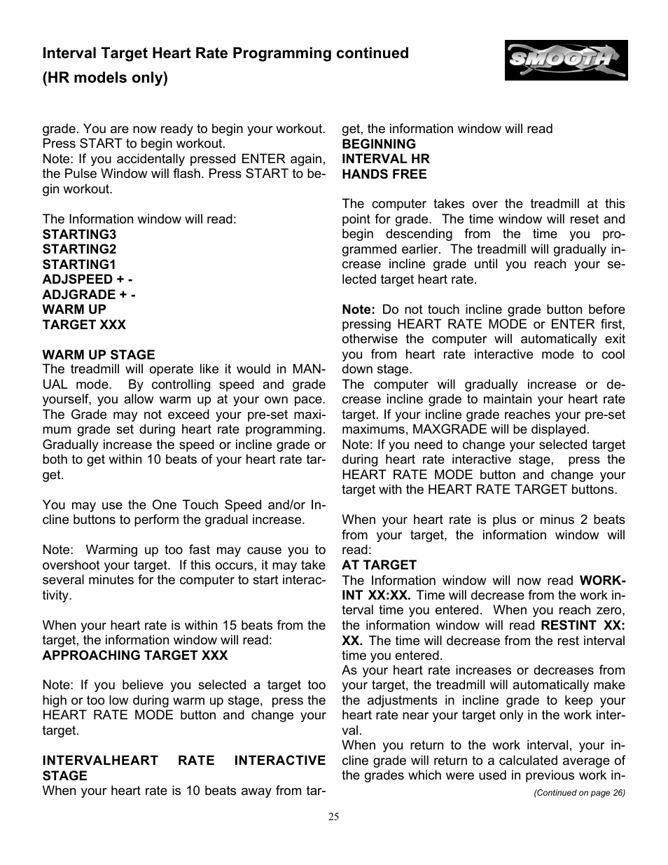 Smooth Fitness SM9.3AB User Manual | Page 25 / 31