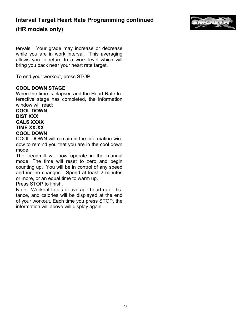 Smooth Fitness SM9.3AB User Manual | Page 26 / 31