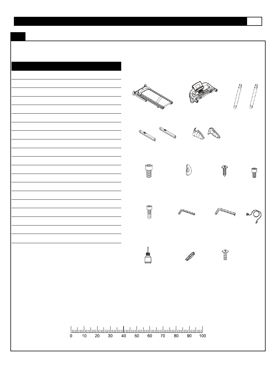 Supplied components / supplied hardware | Smooth Fitness 675 User Manual | Page 7 / 40