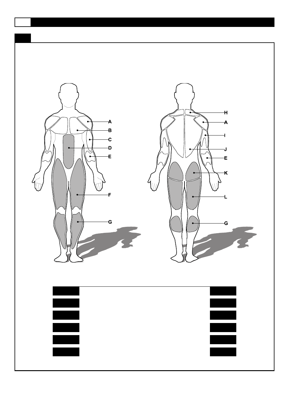 Muscle chart, Muscle groups | Smooth Fitness 835 User Manual | Page 26 / 46