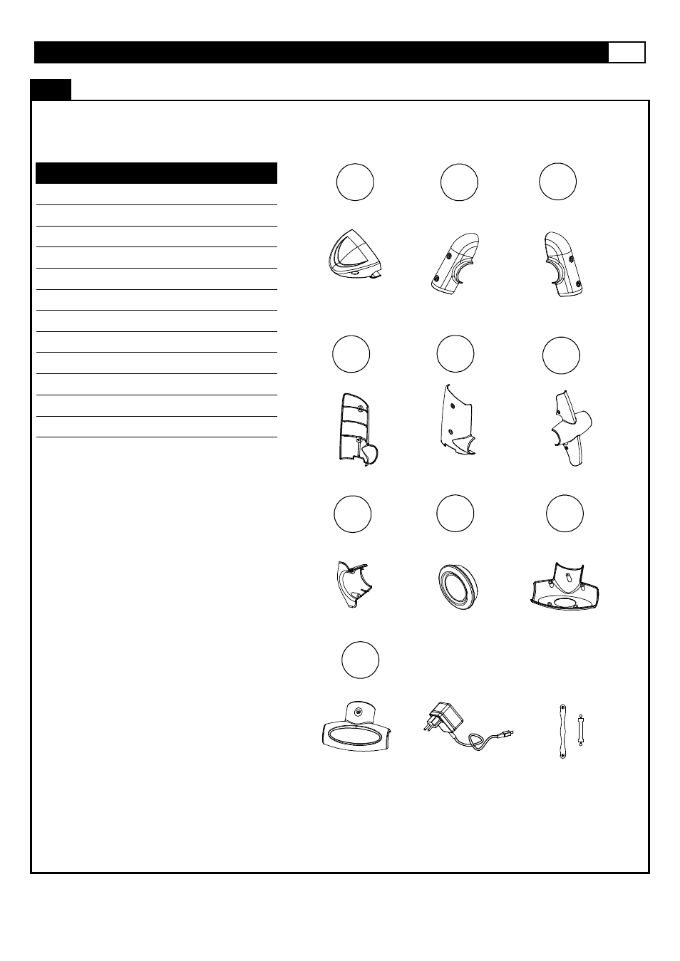Supplied components | Smooth Fitness ELLIPTICAL CE-3.6 User Manual | Page 3 / 41