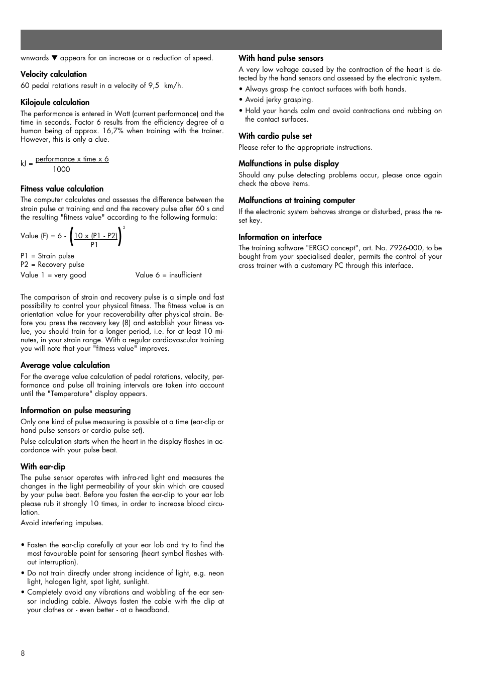 Smooth Fitness SMOOTH CE 07858-699 User Manual | Page 8 / 12