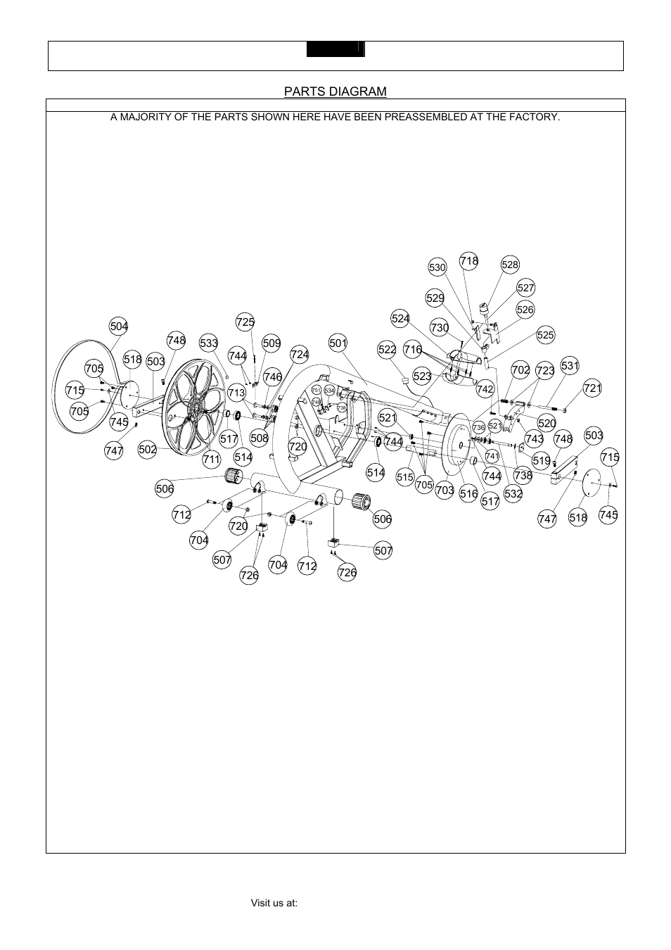 Parts diagram | Smooth Fitness CE 2.1 User Manual | Page 10 / 38