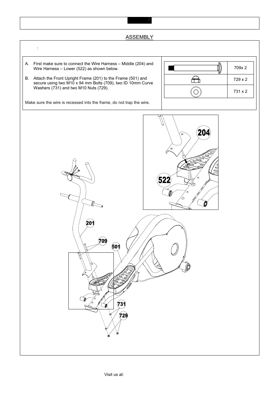 Assembly | Smooth Fitness CE 2.1 User Manual | Page 12 / 38